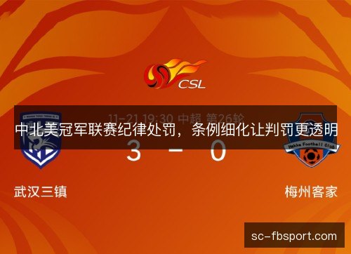 中北美冠军联赛纪律处罚，条例细化让判罚更透明